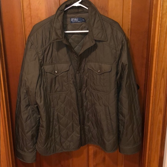polo ralph lauren quilted shirt jacket